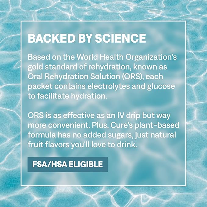Cure Hydration Plant-Based Electrolyte Drink Mix | No Added Sugar | Dehydration - Image 6