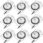 BBTO 9 Pieces Orienteering Compass Hiking Backpacking Camping Compass Map by BBTO