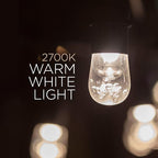 Enbrighten Classic Warm White String Lights, 48ft Black Cord, 24 Shatterproof - Image 5