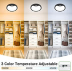 zemty 12inch Motion Sensor Ceiling Lights Wired, 24W 2400lm 3CCT/3 Mode/30-120s - Image 4