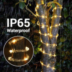 Solar Rope Lights, 33ft 100LED Solar String Lights, 8 Modes Waterproof Solar - Image 6