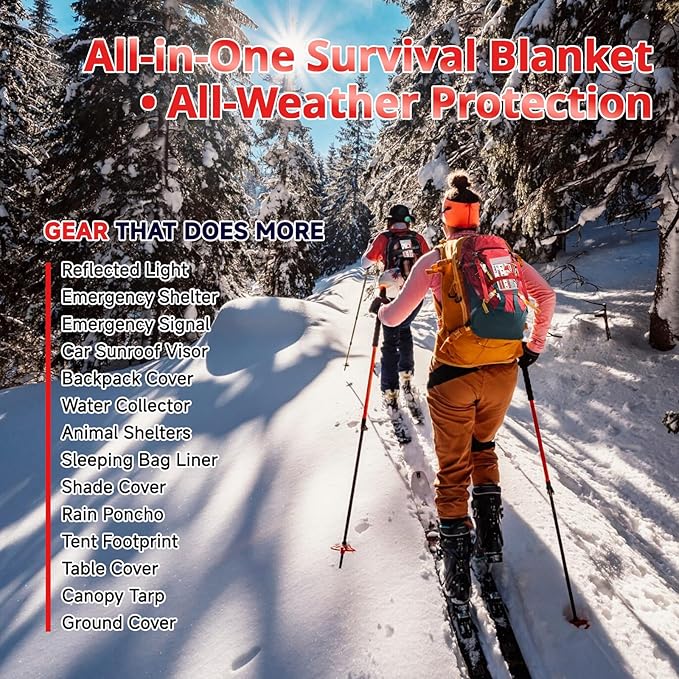 SecuCaptain Survival Emergency Thermal Blankets: 25 Pack Extra Large 84” x63” - Image 9