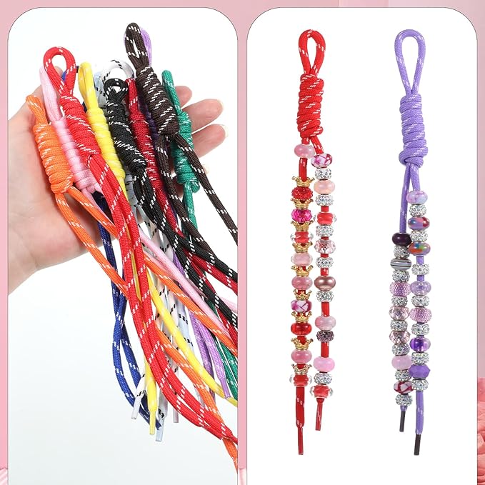 12 PCS Paracord Keychain Bag Charms, Colorful Paracord Rope Keychain Braided - Image 4