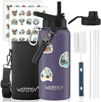 32oz Insulated Water Bottle, BPA Free&Leak Proof, Stainless Steel Water Flask by Watersy