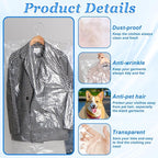 100 Pack Clear Plastic Dry Cleaning Bags 23.6x47.2 Inch Garment Bags Dust-Proof - Image 3