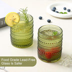 ZMOWIPDL Vintage Glassware Drinking Glasses Set of 6, 12 oz Hobnail Glass Cups - Image 4