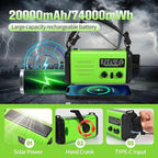 20000mAh / 74000mWh Emergency Crank Radio, NOAA/AM/FM Portable Weather Radio - Image 3
