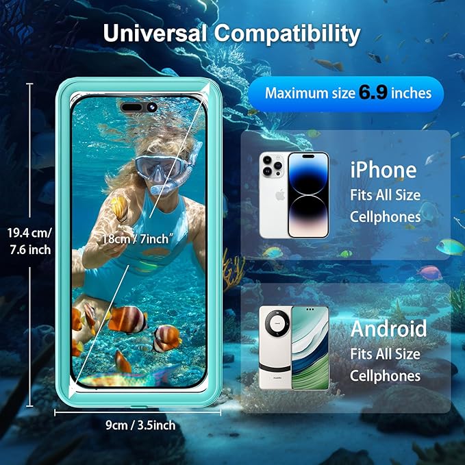 Waterproof Phone Case Up to 6.9 inch | IPX8 Underwater Phone Cases - Image 2