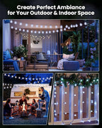 Brightown 2-Pack 120 LED 72 FT Solar String Lights Outdoor, Waterproof Solar - Image 5