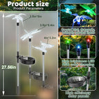 Anordsem Solar Garden Lights Outdoor: 3 Waterproof PVC Insect Stake Light Heads - Image 3