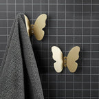 Z metnal Wall Hooks Decorative, Small Modern Gold Brass Hook, Butterfly Bath by Zmetnal