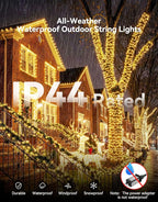 LitHome 164FT 500 LED String Lights Outdoor Indoor, 8 Modes Waterproof - Image 4