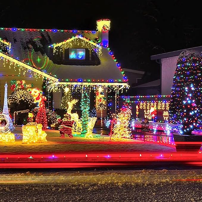 Multi Colored Christmas Lights, 2 Pack Total 40FT 200 Count Incandescent - Image 8