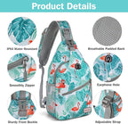 ZOMAKE Sling Bag, Small Crossbody Sling Backpack, Water Resistant Shoulder - Image 4