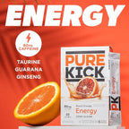 Pure Kick Energy Singles To Go Drink Mix, Blood Orange, Includes 12 Boxes - Image 3