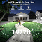 Olafus 180W Flood Lights Outdoor, 18000LM Super Bright Security Lights - Image 4