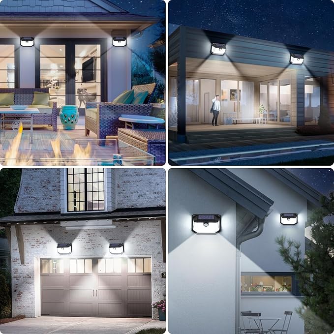 6-Pack Solar Wall Lights Outdoor - Image 7