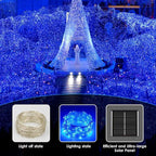 Blue Solar String Lights Outdoor, 2 Pack Total 80FT 200 LED Solar Twinkle Lights - Image 2