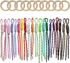 8/13/18/20/30 Pack Paracord Keychain Rope Bag Charms Colorful Braided Charms by FANEVER
