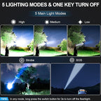 Banral Rechargeable Tactical Flashlights 2000 High Lumens - 5000mAh Super - Image 7