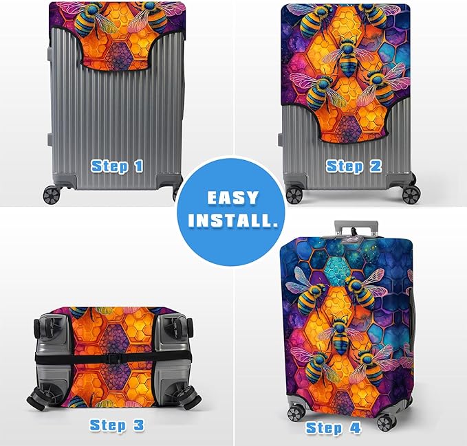 Luggage Cover Protector for 19-20 Inch Suitcases, TSA Approved Elastic Travel - Image 6