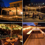 100FT Outdoor Patio Black String Lights - Image 9