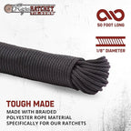 Rope Ratchet 3/16" 50 ft Braided Polypropylene Utility Cord, Weather Resistant - Image 2
