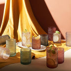 Khen Hobnail Beaded Highball Drinking Tumbler Glasses | Set of 12 | Color - Image 3