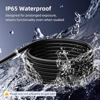 10 FT 3 Outlet Outdoor Extension Cord Waterproof, 16/3 SJTW Black Extension Cord - Image 5