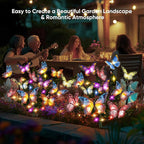 Solar Lights Outdoor Garden Decor: 8 Pack 136 Silk Butterflies - Image 3