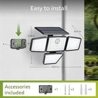 Philips Solar Security Light Outdoor, 196 LED Wall-Mounted Flood Light w/PIR - Image 3