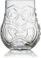 Libbey Tiki Split Glass Tumbler Set, Vintage-Style Quirky Drinking Glasses Set - Image 7