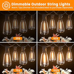 LED Outdoor String Lights 200ft ST38 Waterproof Patio Lights - Image 7