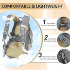 Hiking Backpack With Rain-cover, 30L Travel Backpacks - Image 4