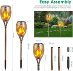 TomCare Solar Lights Outdoor 99 LED Higher & Larger Flickering Flame Solar - Image 3