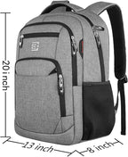 Volher 17 Inch Laptop Backpack, Business Anti Theft Slim Durable Laptops - Image 3