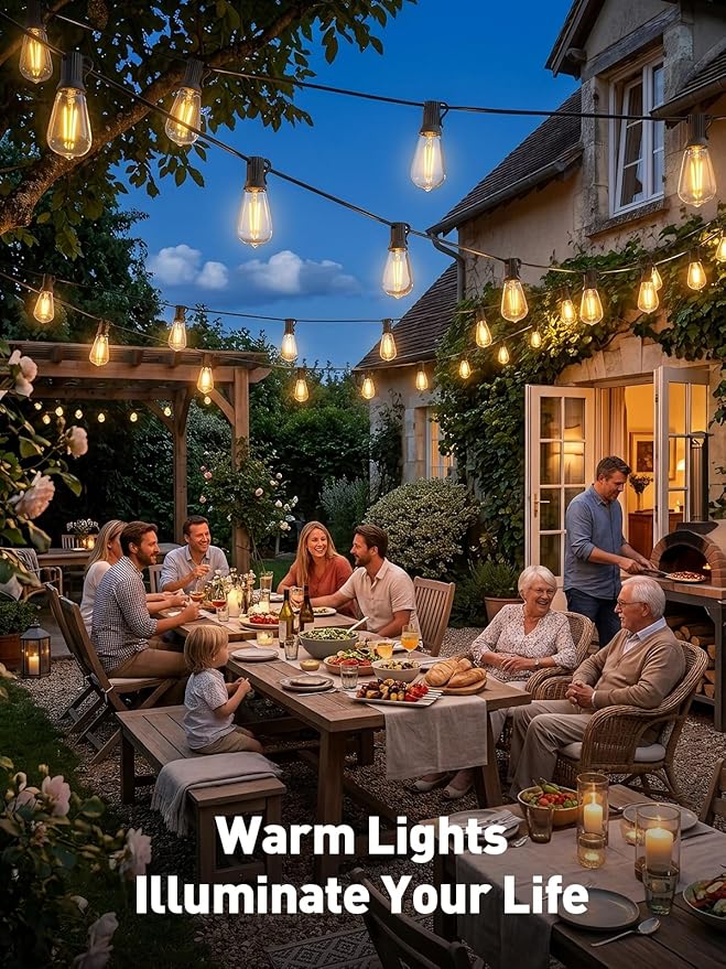 65ft-Solar-String-Lights-Outdoor-Waterproof-Solor-Powered-Patio-Light-Hanging-Ou - Image 5