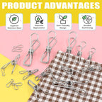 145 Pcs Multi-Purpose Stainless Steel Clothes Pins - Image 4