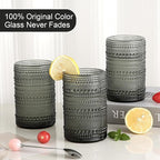 ZMOWIPDL Vintage Glassware Drinking Glasses Set of 6, 15 oz Hobnail Glass Cups - Image 3