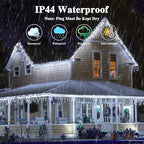 240LED 88Ft Connectable String Lights Indoor Outdoor Clear Wire | Cool White - Image 6