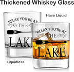 Nogrit Lake House Decor Whiskey Glasses 10 Oz, Relax You‘re at the Lake - Image 5