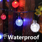 Joomer 4th of July Red White Blue Solar String Lights, 39FT 60LED Waterproof - Image 4