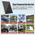 SOLPERK Solar Panel Kit 10W 12V, Waterproof Solar Battery Trickle Charger - Image 5