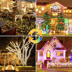88FT 240LED Connectable String Lights Indoor Outdoor Clear Wire, Warm - Image 6