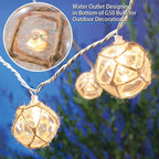 Nautical Fish Float String Lights Outdoor, Beach String Lights Set of 10 Clear - Image 4