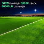 ISUERFY 500W LED Flood Light Outdoor - Image 3
