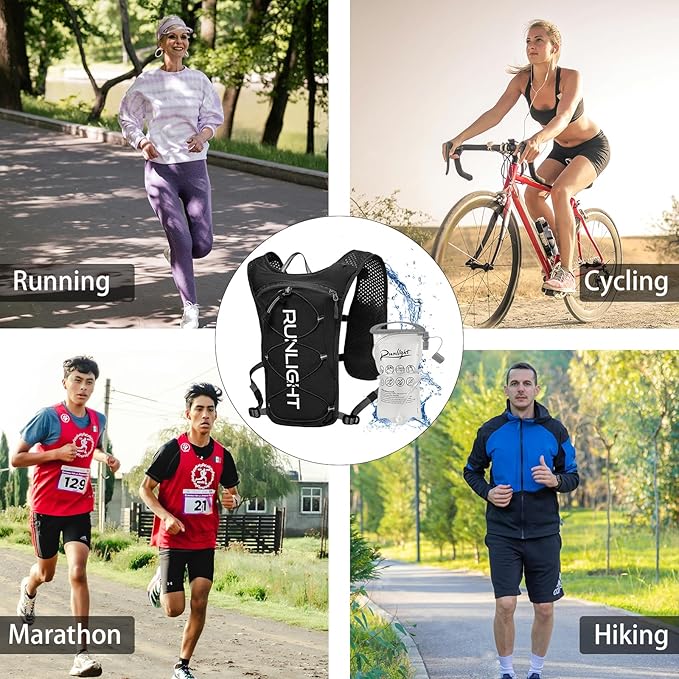 Runlight Running Vest for Women Men Lightweight Hydration Backpack Pack - Image 8