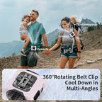 Socool 14500mAh Portable Waist Fan Clip on Belt 360 Rotation Wearable - Image 5