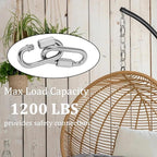 Locking Carabiner Clips, Stainless Steel Spring Snap Hook Locking Carabiner - Image 4