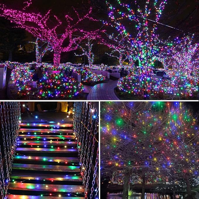 66Ft 200LED Christmas Fairy Lights Plug in, Waterproof String Lights Outdoor & - Image 4